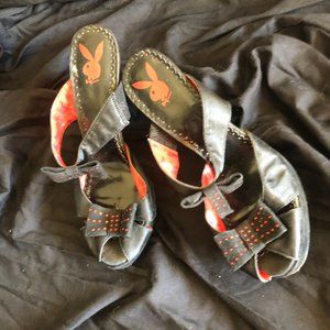 Playboy Roxanne 6.5 Black Platform Shoes